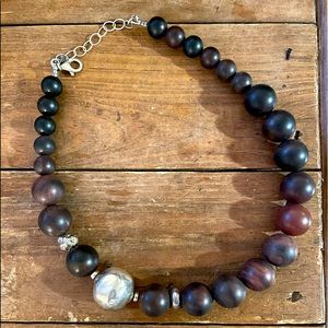 Silpada Wooden Beads Necklace retired